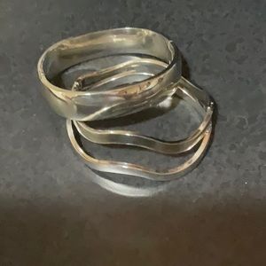 3 silver bracelet set